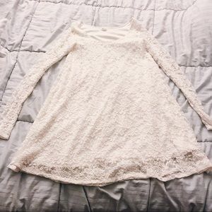 White Lace Shift Dress